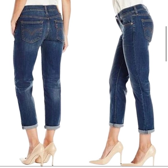 NWT Levi's Distressed Boyfriend Mid Rise Denim Jeans Women's Size 28 - Picture 8 of 9